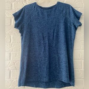 Reva Wear Short Sleeve Blue Shirt Activewear Athleisure Sporty L